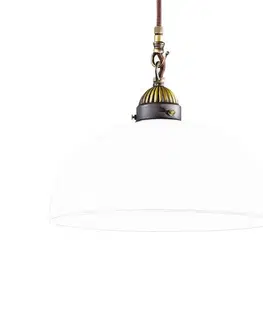 Závesné svietidlá austrolux Závesná lampa Nonna Bianco Ø 30 cm 1-pl. okrúhla