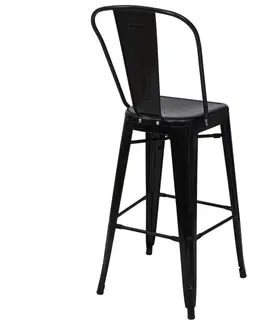 Kovové Barová stolička HWC-A73 Biela