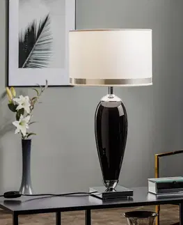 Stolové lampy Argon Stolová lampa Lund v bielej a čiernej, výška 60 cm