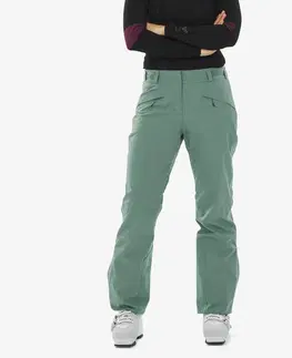 nohavice Dámske lyžiarske nohavice 580 hrejivé zelené