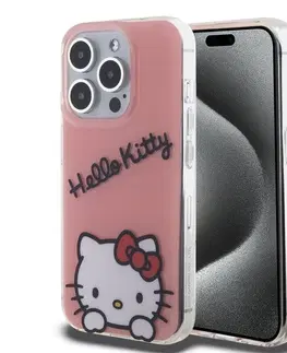 Puzdrá na mobilné telefóny Zadný kryt Hello Kitty IML Daydreaming Logo pre Apple iPhone 15 Pro, ružová 57983116921