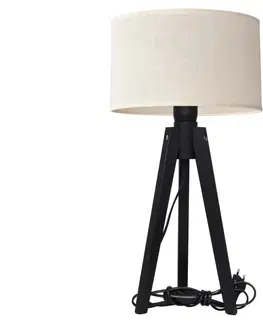 Lampy  Stolná lampa ALBA 1xE27/60W/230V krémová/dub 