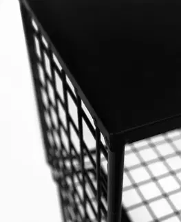 Konferenčné stolíky Kovový odkladací stolík, čierna, LONIO