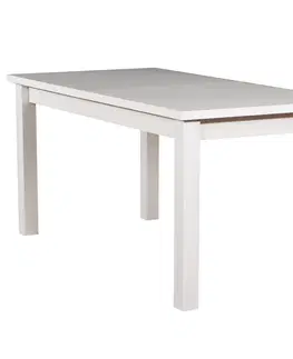 Jedálenské stoly Rozkladací stôl ST28 160/200x80cm biely