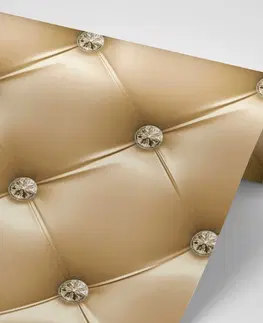 Tapety s imitáciou kože Tapeta elegancia kože v zlatej farbe