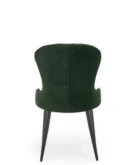 Jedálenské stoličky HALMAR K366 jedálenské kreslo tmavozelená / čierna