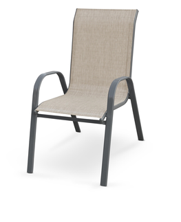 Záhradné stoličky a kreslá HALMAR Mosler záhradná stolička sivá / tmavosivá