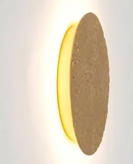 Nástenné svietidlá Holländer Nástenné LED svietidlo Meteor, Ø 19 cm, zlato