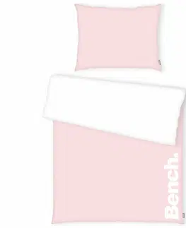 Obliečky Bench Bavlnené obliečky bielo-ružová, 140 x 200 cm, 70 x 90 cm