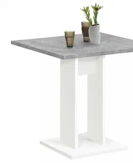 Jedálenské stoly Jedálenský stôl 70 cm Dekorhome Biela / betón