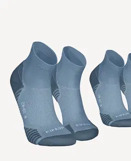ponožky Hrubé polovysoké bežecké ponožky RUN500 súprava 2 párov