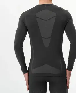 tričká Pánske lyžiarske spodné termo tričko 900 na bežecké lyžovanie čierne