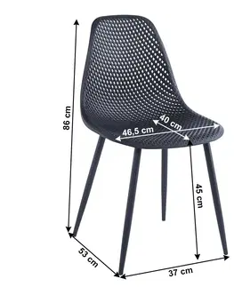 Stoličky Jedálenská stolička, čierna, TEGRA TYP 2
