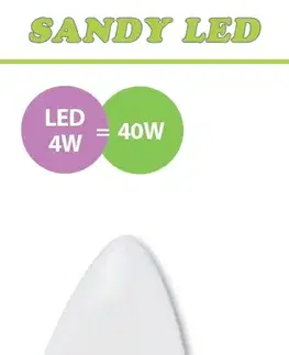 Žiarovky LED žiarovka Sandy LED  E14 S2151 4W OPAL neutrálna biela