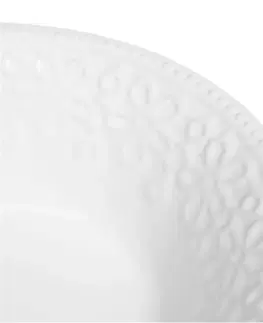 Misy a misky Servírovacia misa, biela, keramika, NADINE