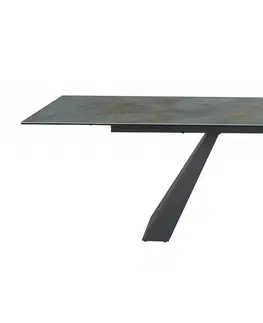 Jedálenské stoly Rozkladací jedálenský stôl SALVADORE CERAMIC Signal Tyrkysová