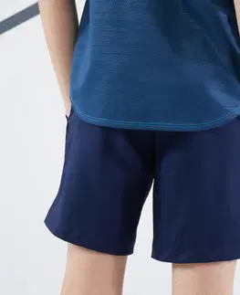 bedminton Detské tenisové šortky TSH Dry tmavomodré