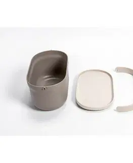 Odpadkové koše Plastia Nádoba na bioodpad bez rámčeka a vreciek, taupe s kávovou sedlinou, 4 l