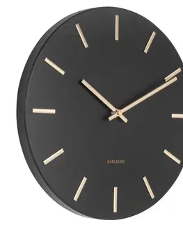 Hodiny Karlsson 5821BK Dizajnové nástenné hodiny pr. 30 cm
