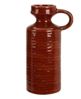 Vázy keramické Kameninová váza Busara 8,5 x 20 cm, červená