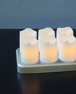 LED sviečky STAR TRADING Nabíjateľná LED čajová sviečka Chargeme 6 kusov