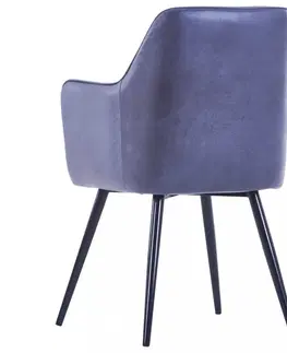 Jedálenské stoličky a kreslá Jedálenská stolička 6 ks umelá semišová koža Dekorhome Sivá