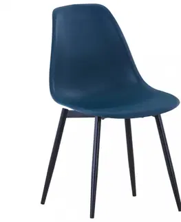 Jedálenské stoličky a kreslá Jedálenská stolička 6 ks plast / kov Dekorhome Žltá