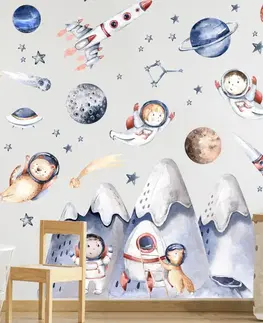 Nálepky na stenu Nálepky na stenu - Malí astronauti a vesmír