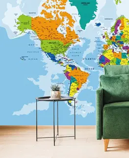 Samolepiace tapety Samolepiaca tapeta farebná mapa sveta