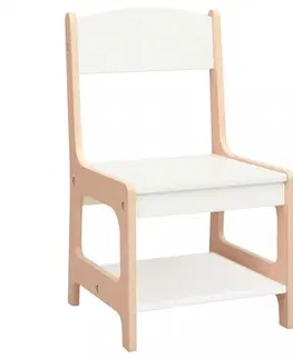 Detské stoly a stoličky Detský set MDF Dekorhome Prírodné drevo