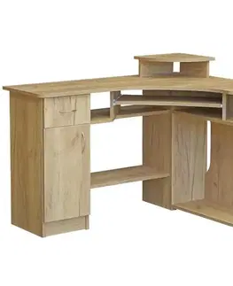 Moderné kancelárske stoly Písací stôl Mariusz Craft zlatý