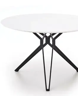 Stoly v podkrovnom štýle Stôl Pixel 120 Mdf/Oceľ – Biely/Čierna