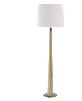 Stojacie lampy HerzBlut HerzBlut Conico, stojaca lampa biela, prírodný dub