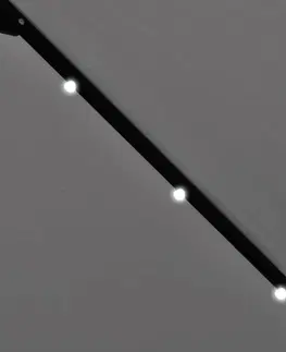Slnečníky Závesný slnečník s LED Ø 300 cm Antracit