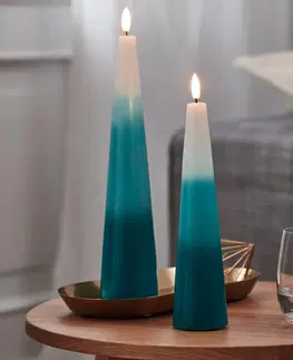 Lighting Kužeľové sviečky z pravého vosku s LED, 2 ks