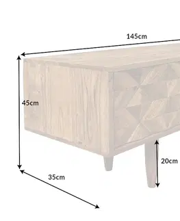 TV stolíky LuxD Dizajnový TV stolík Halia Honey 145 cm akácia