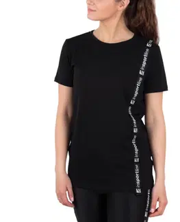 Dámske tričká Dámske tričko inSPORTline Sidestrap Woman čierna - XS