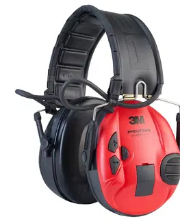 okuliare Aktívne slúchadlá na ochranu sluchu Peltor SportTac čierno-červené