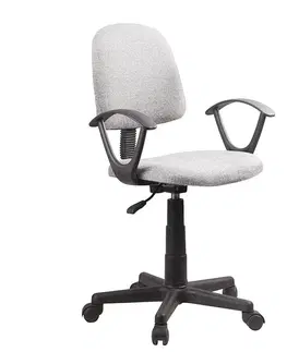 Kancelárske stoličky KONDELA Tamson kancelárska stolička s podrúčkami sivá / čierna