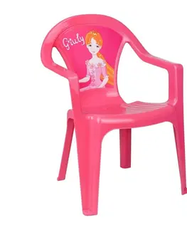 Hračky na záhradu Star Plus Detská záhradná stolička, ružová