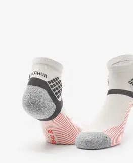 ponožky Turistické polovysoké ponožky Hike 500 2 páry sivo-červené