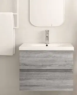 Kúpeľňové skrinky Skrinka pod umývadlo 60 cm Dekorhome Sivá