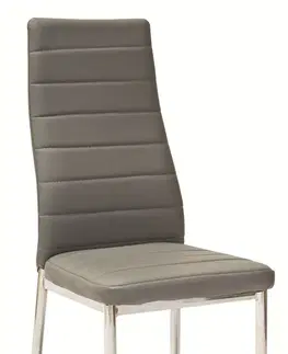 Jedálenské stoličky Signal Stolička H261 chróm/sivá eko koža