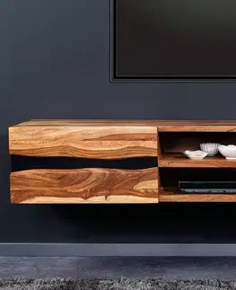 TV stolíky LuxD Dizajnový závesný TV stolík Argentinas 160 cm Sheesham