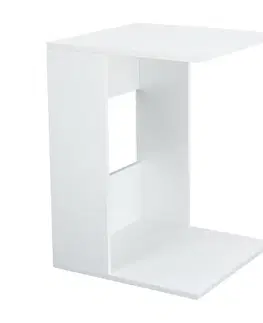 Konferenčné stolíky KONDELA Zenor príručný stolík biela