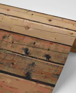 Tapety s imitáciou dreva Tapeta moderné prevedenie dreva v hnedom