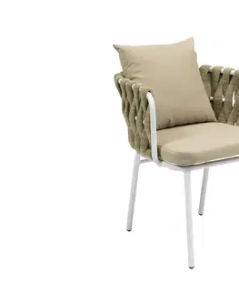 Stoličky Boogie jedálenská stolička bielo-zelená