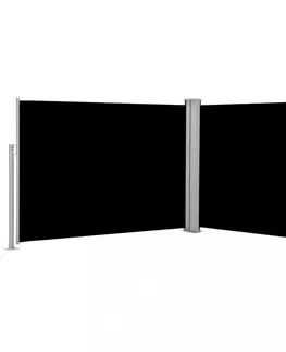 Bočné markízy Zaťahovacia bočná markíza 140x600 cm Dekorhome Čierna