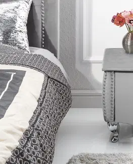 Nočné stolíky LuxD Nočný stolík Spectacular, 45 cm, strieborno-sivý