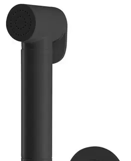 Kúpeľňové batérie SAPHO - Podomietková batéria s bidetovou spŕškou, guľatá, progresívna kartuša, čierna matná DB715